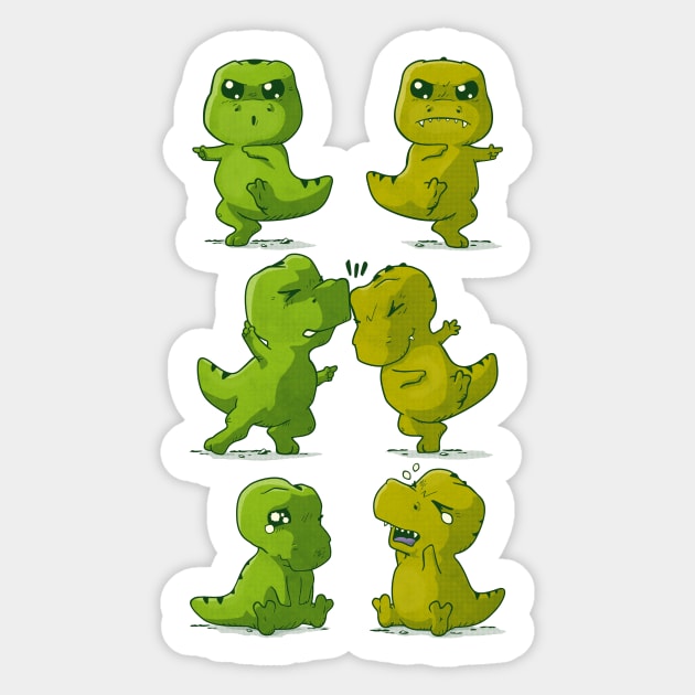 T-Rex Fusion Sticker by teesgeex